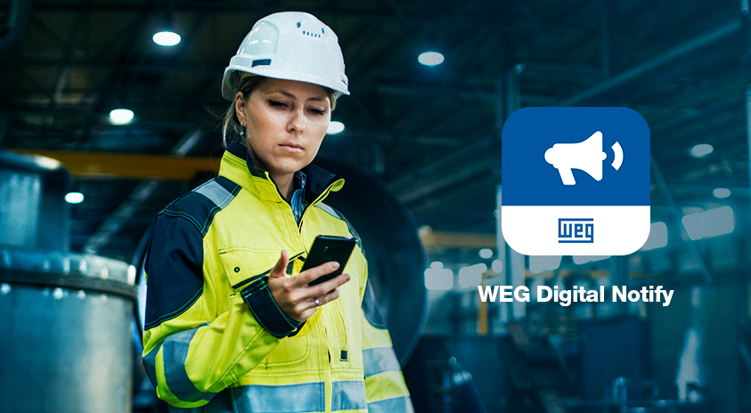 With the 'WEG Digital Notify' App, industrial asset management is now also performed via smartphone