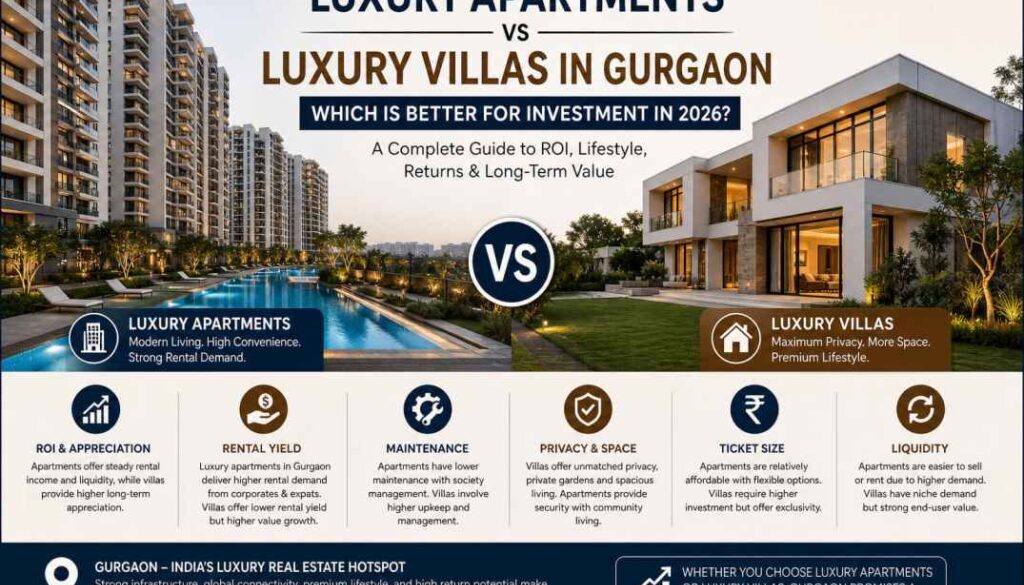 Luxury Apartments vs Luxury Villas in Gurgaon Which Is Better for Investment