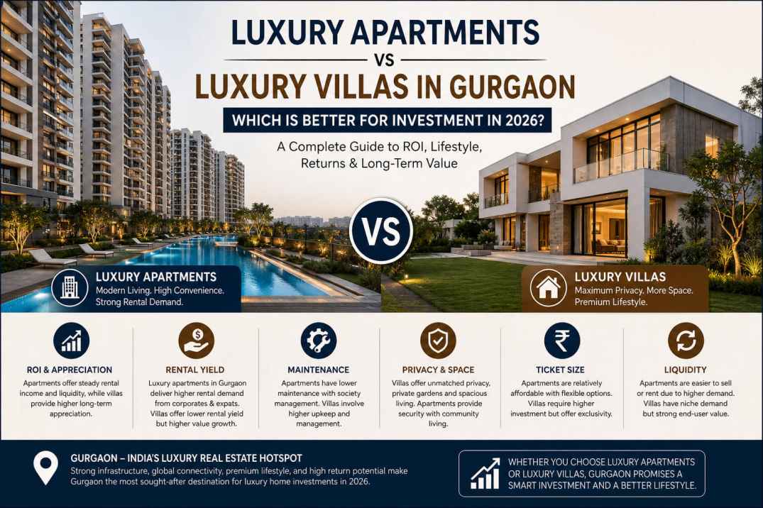 Luxury Apartments vs Luxury Villas in Gurgaon Which Is Better for Investment