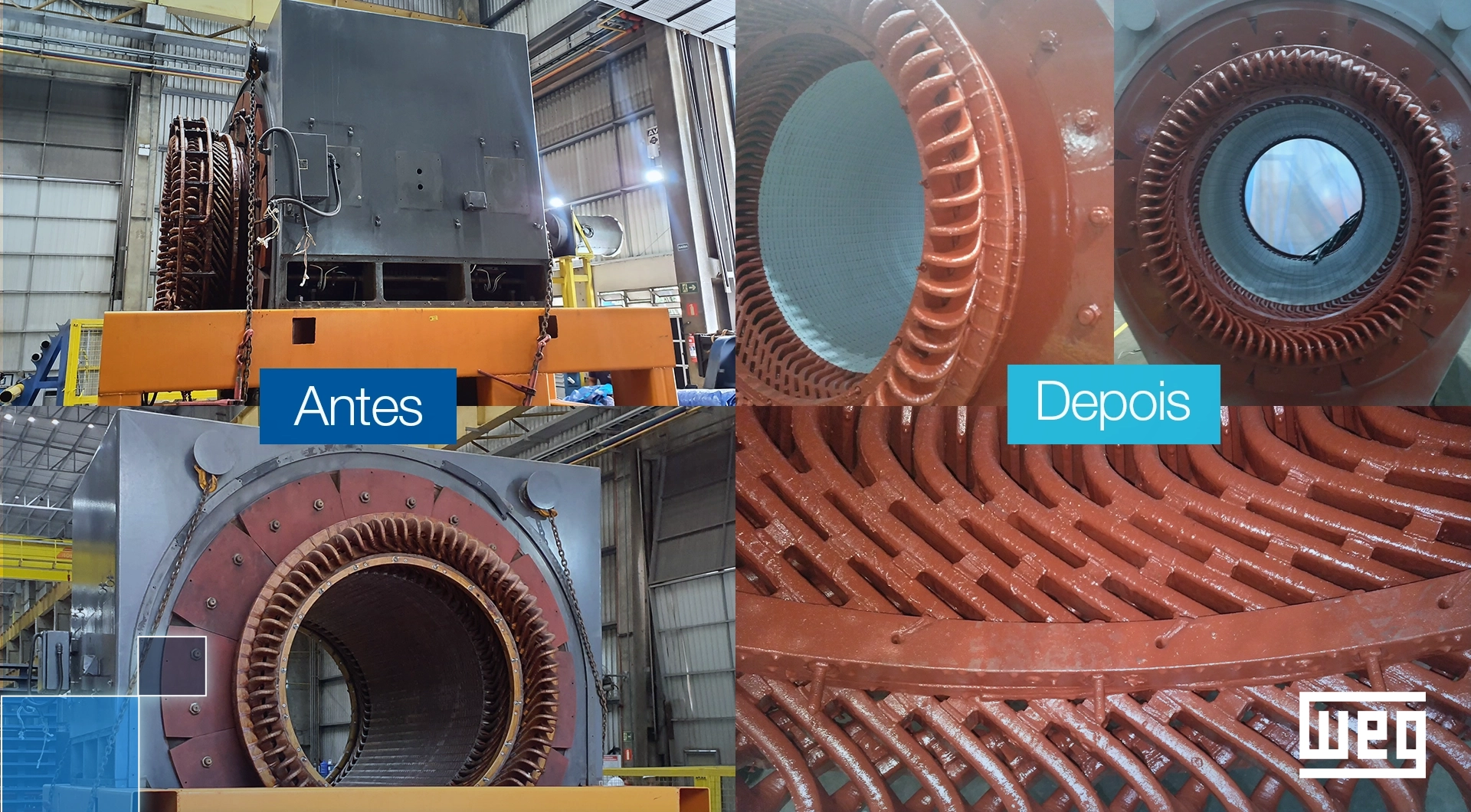 WEG Performs Emergency Maintenance on a Generator for the Sugar and Ethanol Industry with Record Delivery Time