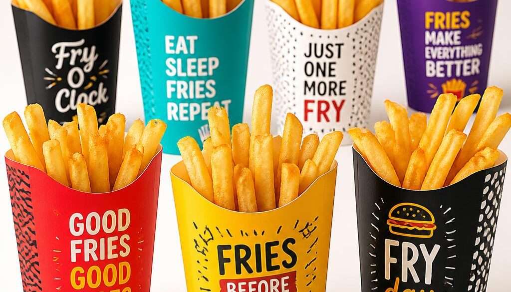 Custom french fry cups